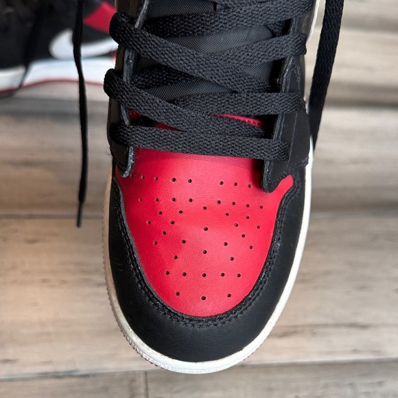 Air Jordan Kids Black and Red Sneakers - Picture 7 of 15